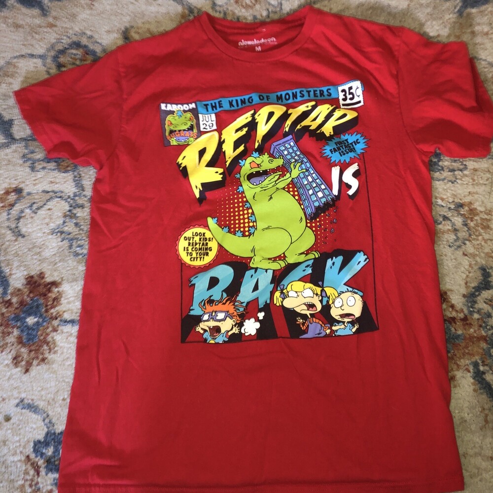 Nickelodeon Rugrats T-Shirt “Reptar Is Back” Size Medium Nostalgia Comic Book